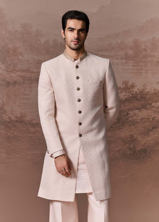 Anosh Nude Pink Sherwani Set