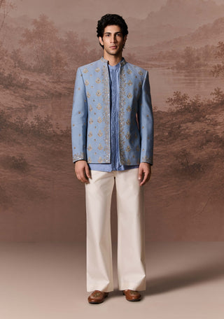 Anaya Denim Blue Jacket Set
