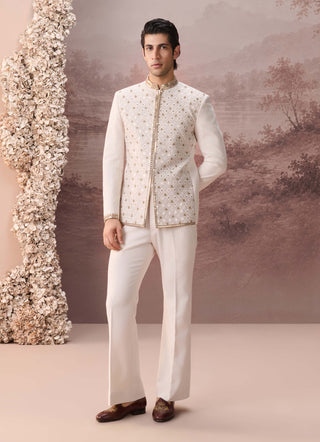 Shabnam Ivory Bandhgala With Trouser