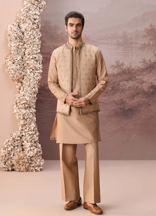 Rooh Beige Nehru Jacket Set