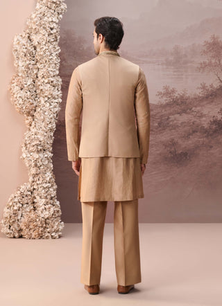 Rooh Beige Nehru Jacket Set