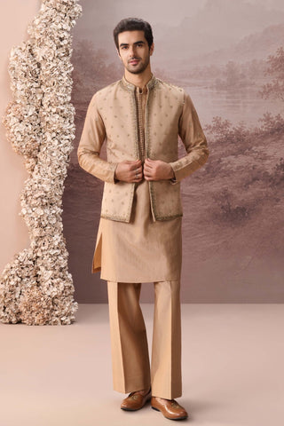 Rooh Beige Nehru Jacket Set
