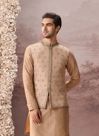 Rooh Beige Nehru Jacket Set