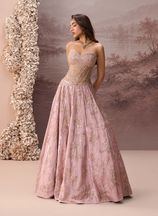 Lilac celeste lehenga set