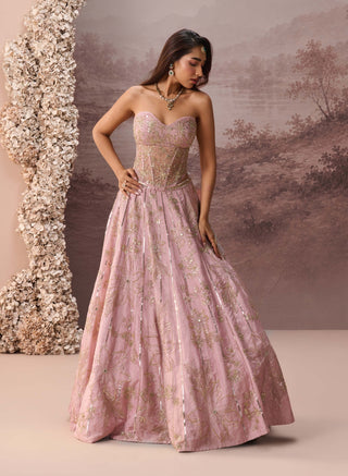 Lilac celeste lehenga set