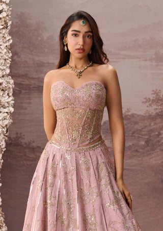 Lilac celeste lehenga set