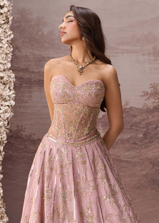 Lilac celeste lehenga set