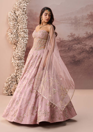 Lilac celeste lehenga set