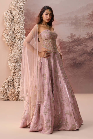 Lilac celeste lehenga set