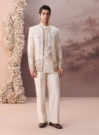 Aiza Ivory Jacket Set