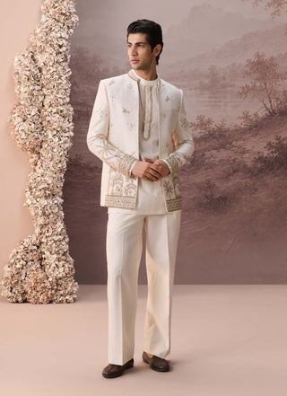 Aiza Ivory Jacket Set