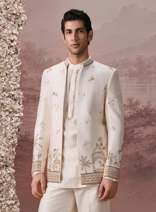 Aiza Ivory Jacket Set