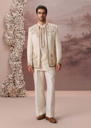 Zohra Ivory Jacket Set