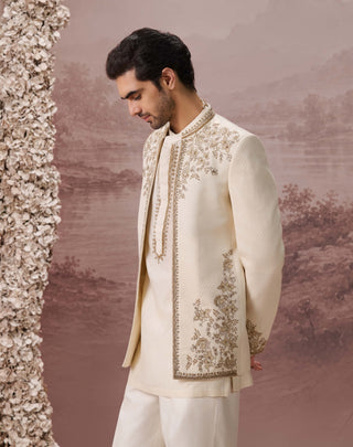 Zohra Ivory Jacket Set