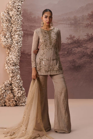 Antique gold meher sharara set