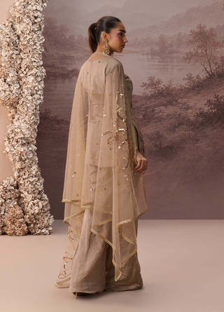 Antique gold meher sharara set