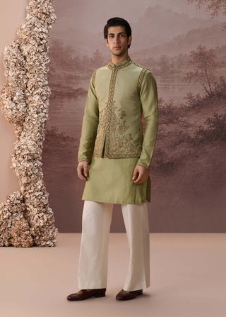 Sarang Sage Green Nehru Jacket Set