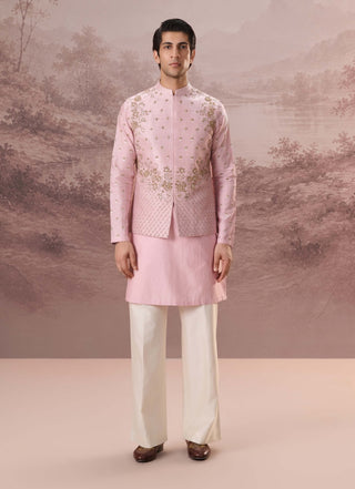 Ishaani Pink Nehru Jacket Set