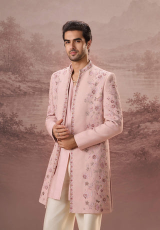 Yasmeen Blush Pink Sherwani Set