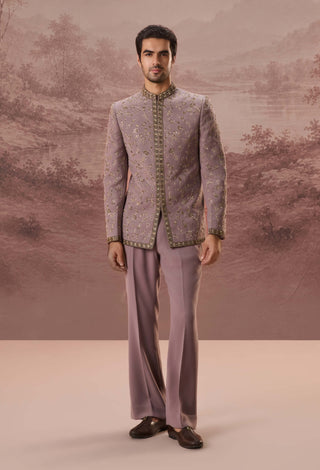 Gulrez Mauve Bandhgala With Trouser