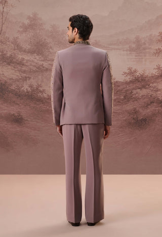 Gulrez Mauve Bandhgala With Trouser