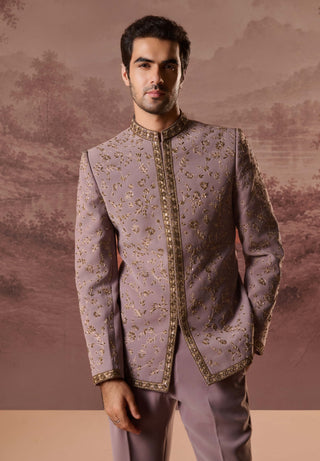Gulrez Mauve Bandhgala With Trouser