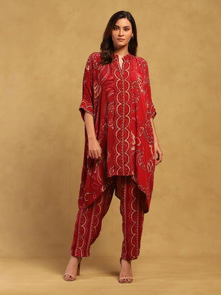 Red fatema shirt and pants