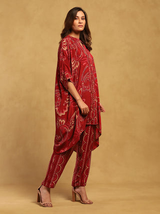 Red fatema shirt and pants