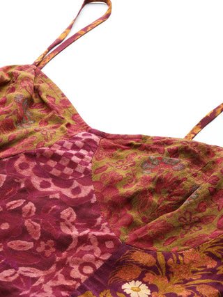 Fuschia floral cape with bustier and pant