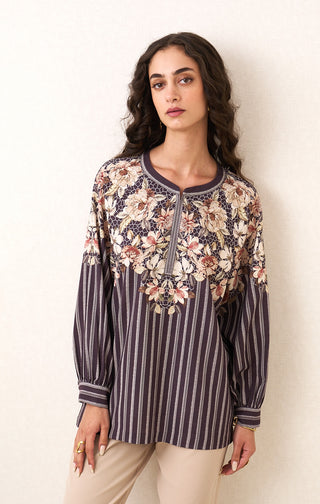 Cove floral embroidered top