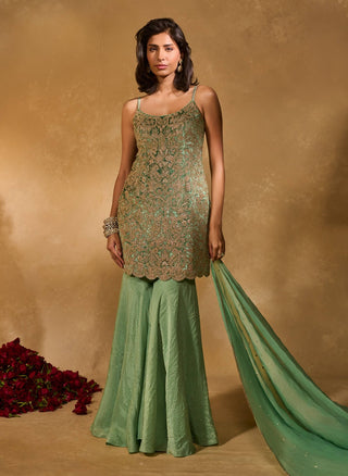 Lekha green sharara set