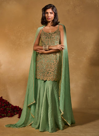 Lekha green sharara set