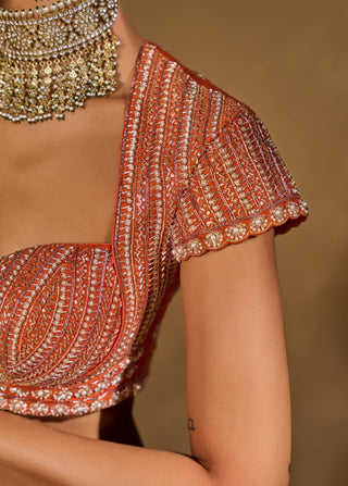 Saba pink orange lehenga set