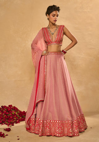 Rhea red lehenga set