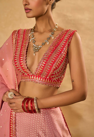 Rhea red lehenga set