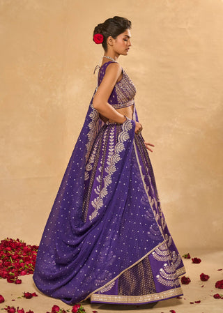 Maitri purple lehenga set