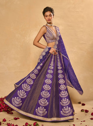 Maitri purple lehenga set