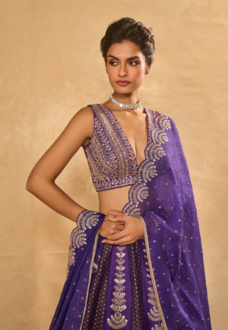 Maitri purple lehenga set