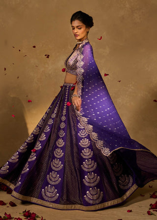 Maitri purple lehenga set