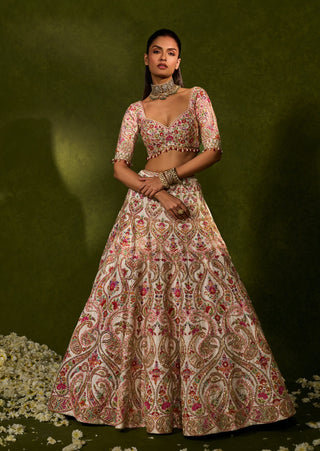 Saisha ivory multicolor lehenga set