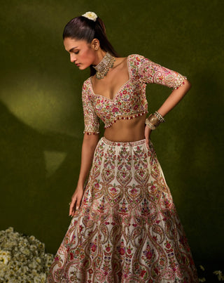 Saisha ivory multicolor lehenga set