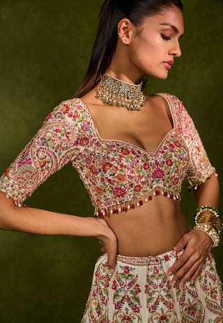 Saisha ivory multicolor lehenga set