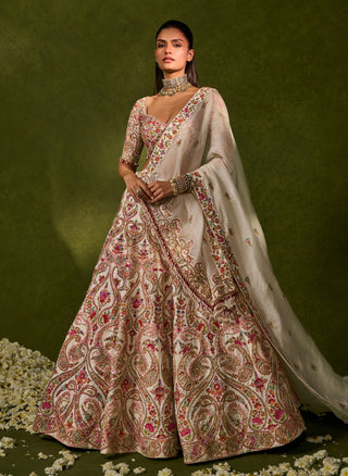 Saisha ivory multicolor lehenga set