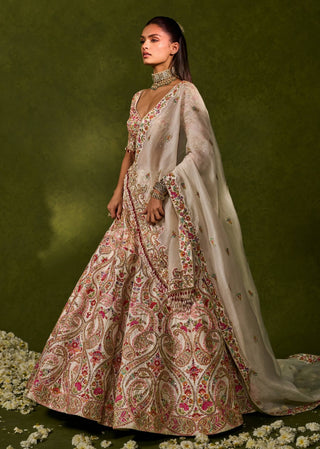 Saisha ivory multicolor lehenga set