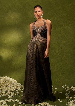 Naina black flared pant set