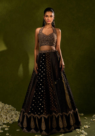 Nandana black lehenga set