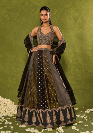 Nandana black lehenga set