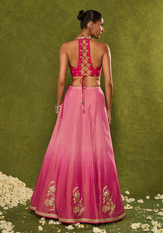 Inara pink ombre lehenga set