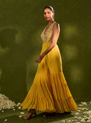 Ines yellow blue jumpsuit