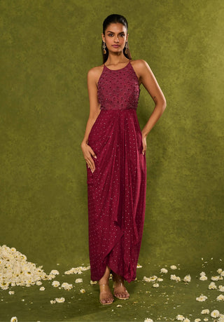 Jasmine red wine dress 3XL